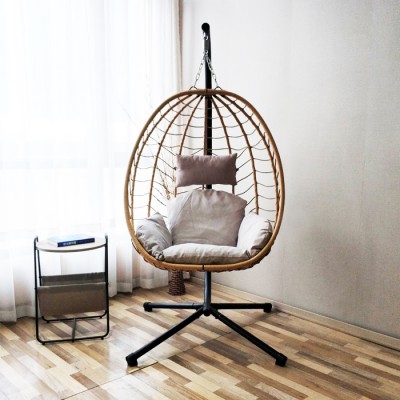 Professional Manufacturer Outdoor Single Seat Basket Swing Chair, Factory Direct Sales Indoor Single Wicker Adult Swing Chair