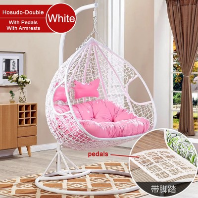 2020 Good Selling Outdoor Double Seats Swing Chairs For Patio Or Indoor, Customized Indoor Double Rattan Swing Chair Hanging Egg